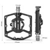 GEWAGE Mountain Bike Pedals- Dual Function Bicycle Flat Pedals and