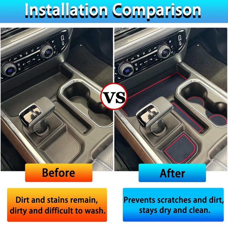 CIMOF Center Console Liner for Chevy Silverado 1500 / GMC
