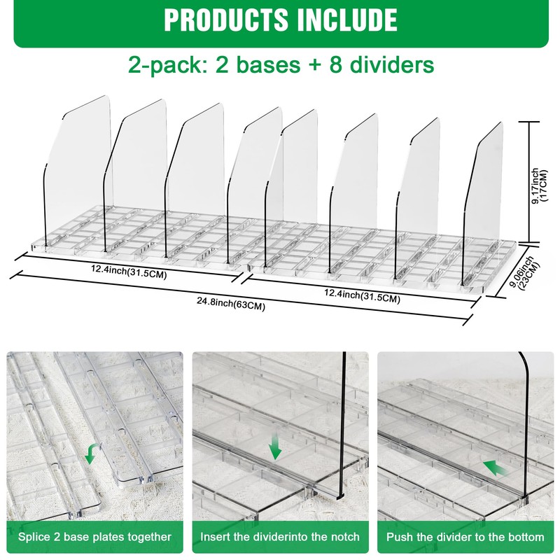 DGFCK Bag & Purse Organizer for Closet, 4 Sets Adjustable