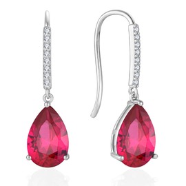 Vesitim Dangle Earrings for Women 925 Sterling Silver Teardrop Earrings Birthstone Jewelry Gifts