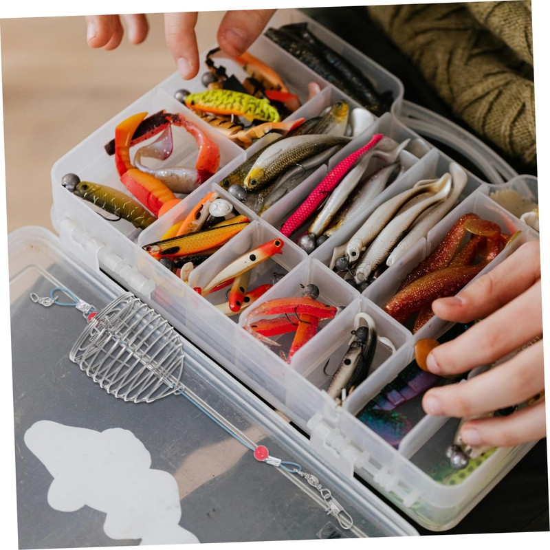 Mipcase 5pcs Small Stainless Steel Fishing Bait Trap Cage Durable