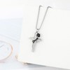 XSMZB Cross Cremation Jewelry for Ashes Human Pet Rose Flower