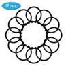 Qulable 12 Packs Circular Shower Curtain Rings, Plastic Curtain O