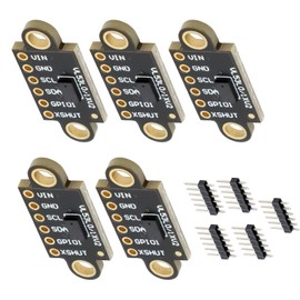 VL53L0X VL53L1X Laser Distance Sensor, VL53L1X V2 Time-of-Flight Distance Measuring Sensor Module I2C IIC Compatible with Arduino, for Drones, Robots (Pack of 5)
