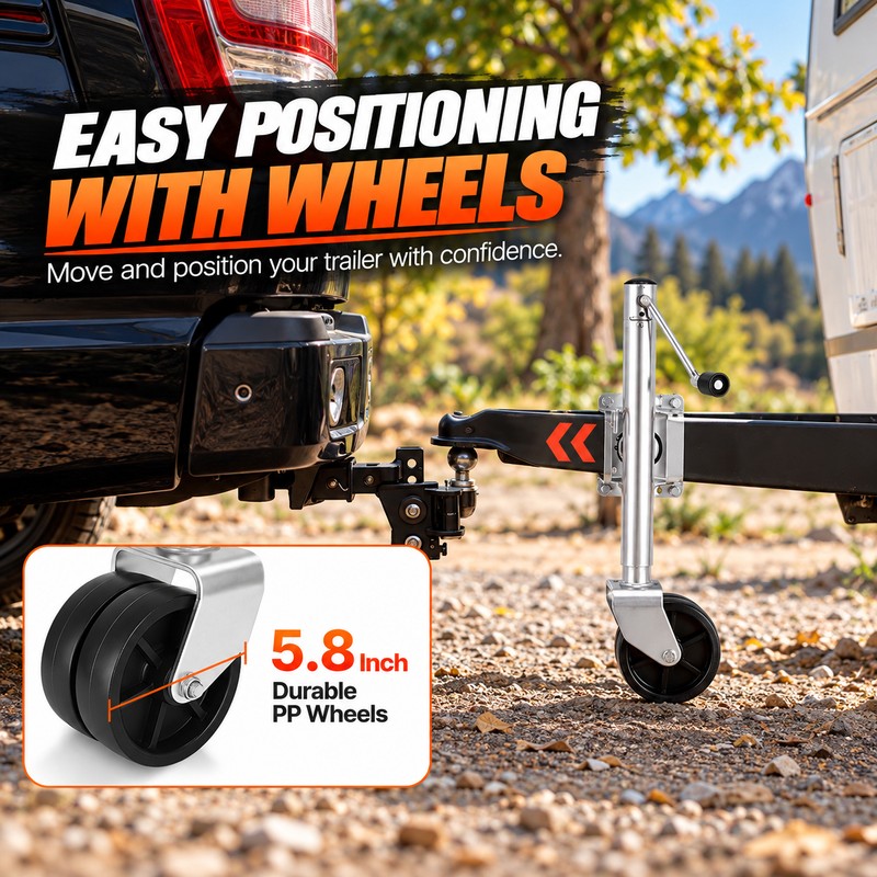 Trailer Jack for RVs & Boats – 2,000 lb Capacity