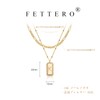 Fettero Women's Necklace, 14k Gold, Hypoallergenic, Simple, Pendant, Chain, Popular