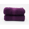 Lex's Linens Pack of 2 100% Combed Cotton Aubergine Hand