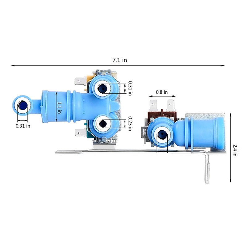 Upgraded 242252702 240531101 Refrigerator Water Inlet Valve Compatible with Frigidaire