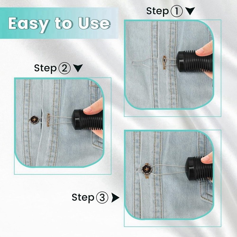 Veumoie 2Pcs Button Helper Tool Button Hook Tool Dress Zipper