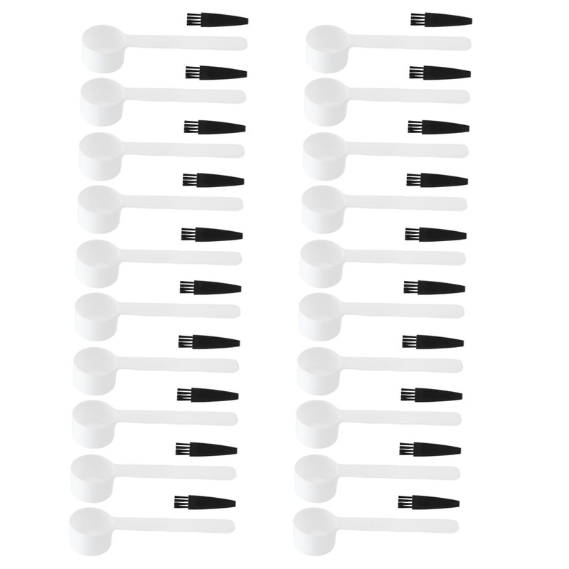 100Set Reusable 4g Coffee Measuring Spoon Brush Kit Coffee Making