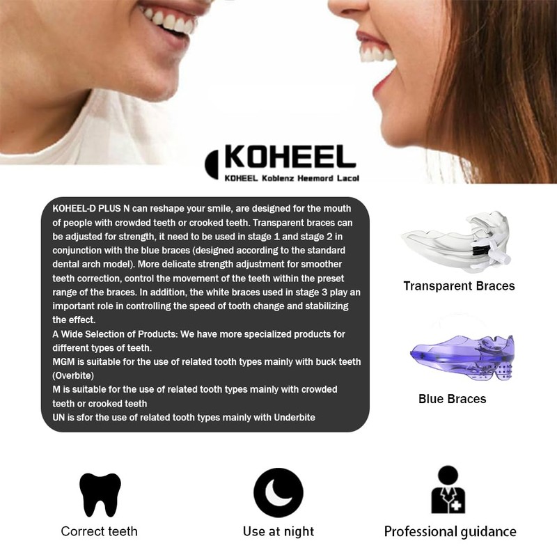 KOHEEL DN Braces for Adults, Straight Teeth