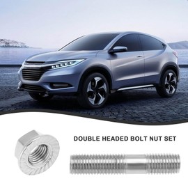 SG Store 4 Sets M10 x 1.25 Double Exhaust Manifold Flange Bolts Double Sided Bolt Nuts Set Compatible with Toyota Compatible with Nissan Compatible with Honda