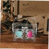 Baluue Clear Makeup Sponge Storage Box Transparent Multi-grid Organizer for
