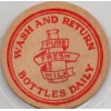 Milk Bottle Cap - Wash And Return Bottles Daily - generic cap - 1 5/8" - tabless