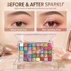Glitter Eyeshadow Palette 40 Colours, Colourful Shimmer Palette for Women