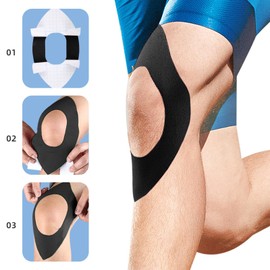 Pack of 10 Kinesio Tape, Pre-Cut for Knees, Elastic Athletic Band for Knee Stability, Breathable and Comfortable Muscle Patch, Knee Pads, Kinesiology Tape for Knees