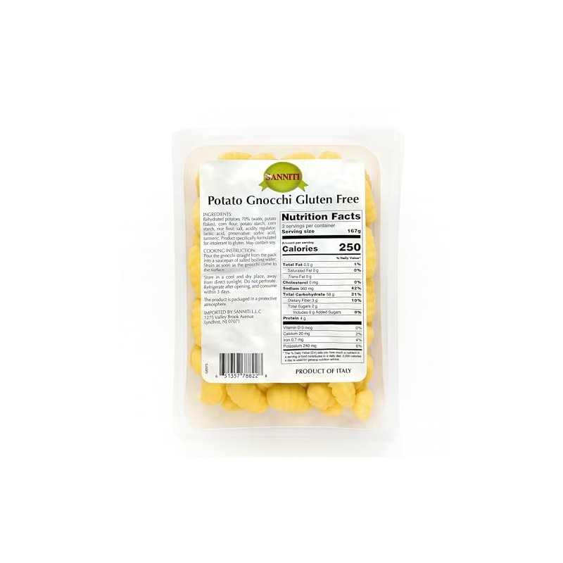 Sanniti Imported Italian Potato Gnocchi 17.5 oz (Pack of 3)