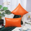 BRAWARM Faux Leather Throw Pillow Covers 16 X 16 Inches