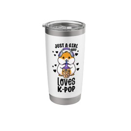 K Pop Gifts For Teens Girl Kawaii KPop Hamster Bubble Tea Stainless Steel Insulated Tumbler