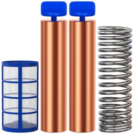 Troxlly Pool Ionizer Copper Replacement Kit (Enhanced Thickened Copper Rod) - 2PCS Replacement Copper Anodes 4.13 x 0.98 Inch Universal Fit for Solar Ionizer, Complete Set with All Accessories