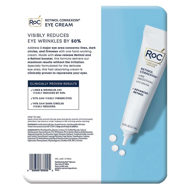 Eye See RoC Line Smoothing Eye Cream, 0.6 Fluid Ounce