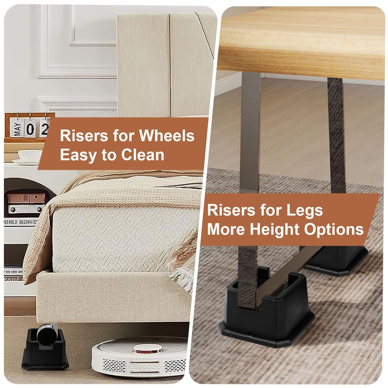 shouwuhho Bed Risers 2 inch, Furniture Risers Elevation in Heights