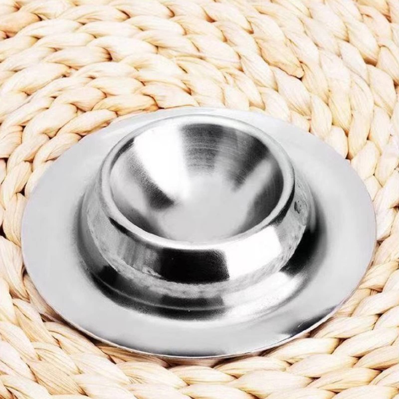 Vastsea Set of 4 Stainless Steel Egg Cups, Polished Stackable