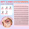 AIZUIWIY Individual Eyelashes Cluster Lashes Fluffy Wispy Lashes with Invisible