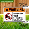 Warning Non Potable Water Do Not Drink Do Not Use