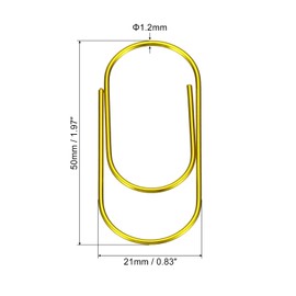 MECCANIXITY Wide Paper Clip Coated Large Clips Bookmarks with Box 2 Inch Gold Tone for Organize Office Home, Pack of 30