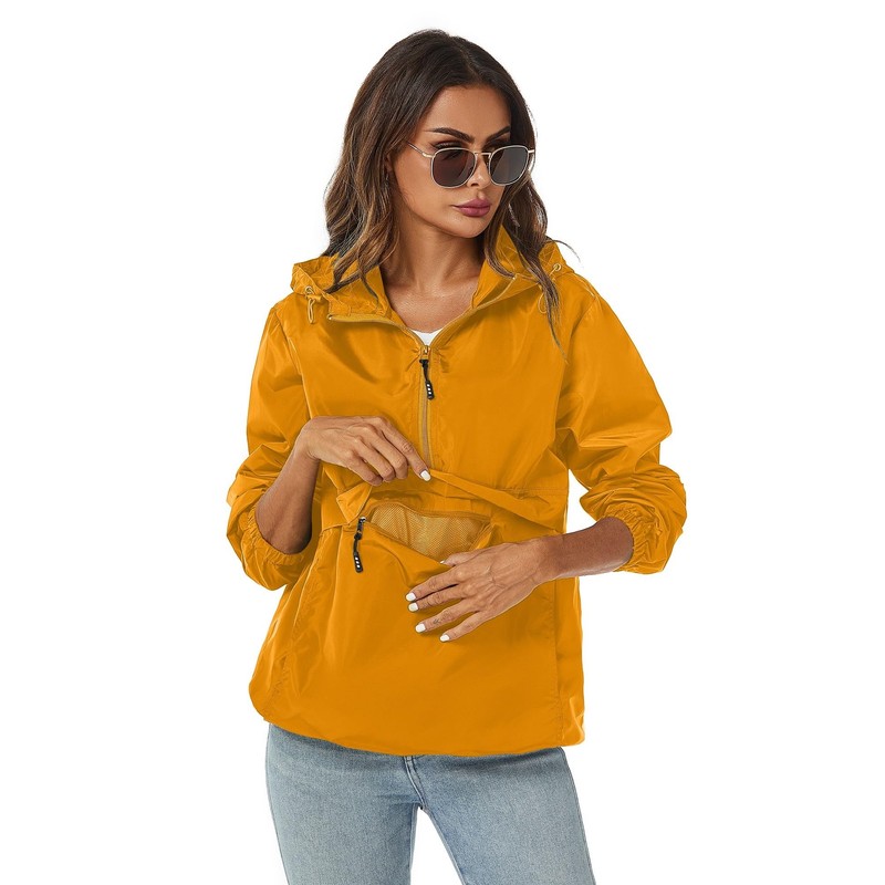 Avoogue Packable Rain Jacket Women Lightweight Waterproof Rain Coat With