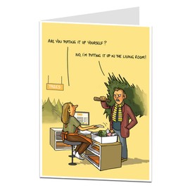 LimaLima Funny Christmas Card Pack 10 Cards Multipack Rude Humorous Designs For Men & Women