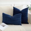 JOTOM Set of 2 Corduroy Soft Striped Cushion Covers 45x45