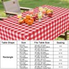 Smiry Rectangle Table Cloth, Waterproof Vinyl Tablecloth with Flannel Backing,