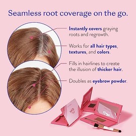 eSalon- Mantén tus raíces con un aspecto fresco: el polvo para raíces Conceal & Cover de eSalon oculta las canas y hace que el cabello parezca más grueso con un movimiento de muñeca. Este polvo pigmen