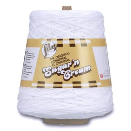 Lily Sugar'n Cream Cone Yarn White