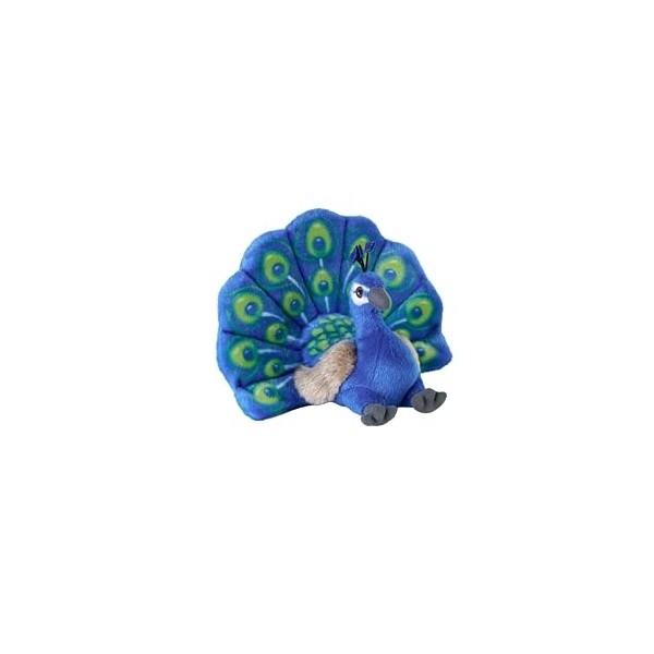 Wild Republic Cuddlekins Eco Mini Peacock, Stuffed Animal, 8 Inches,