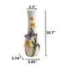 FORLONG Ceramic Vase, Hand-Painted Butterflies and Lilies Flowers Home Decor