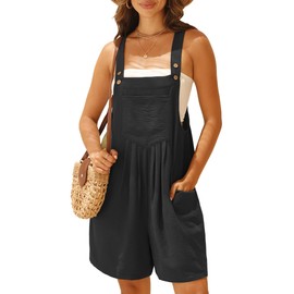 GRECERELLE Jumpsuits For Women Summer Short Overalls Casual Adjustable Loose Women's Rompers with Pockets 2024