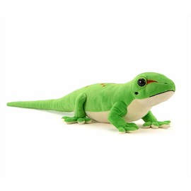 Tiny Heart Tag Geckos Lizard Plush Stuffed Toy Realistic Day Geckos Lizard Plush Toy Beautiful Animal Cute and Soft Gifts Plush Day Geckos Lizard for Children Toy Green 21 Inches