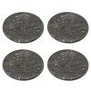 Creative Home Natural Charcoal Marble Set of 4 Pieces Round