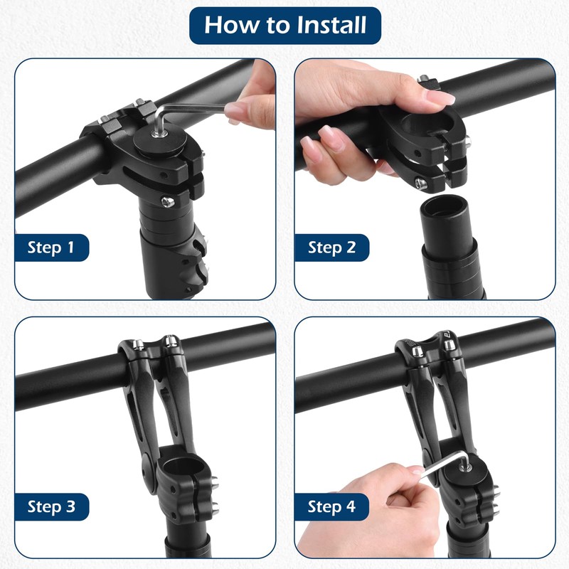 TRIWONDER Adjustable Handlebar Stem ±85° Aluminium 25.4/31.8 mm - 90/110/145