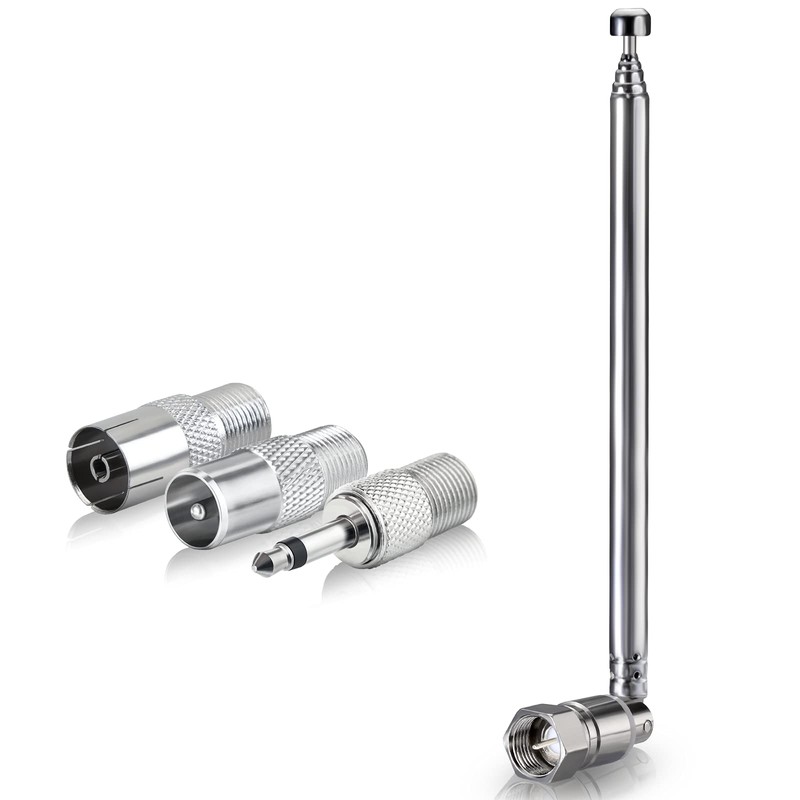 BINGFU FM Telescopic Antenna Kit for 75 Unbal F-connector Radio