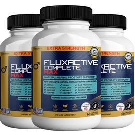 Fluxactive Complete Max, Supplement, 60 Capsules, Natural Herbal Complex with Saw Palmetto, Vitamins E & B6, Non-GMO, Gluten Free (3)