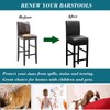HFCNMY Bar Stool Covers,2 Pack Stretch Waterproof PU Covers with