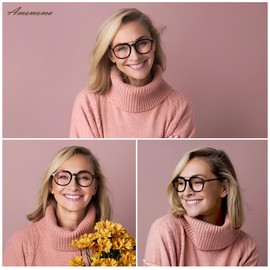 AMOMOMA 2 Pack Retro Aviator Square Reading Glasses for Women Men,Classic Blue Light Computer Womens Readers AM6161 C1+C4 2.0