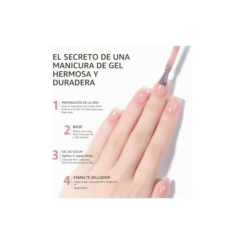 GAOY- Esmalte de uñas en gel Jelly Nude, esmalte en