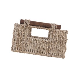 PACKOVE Bathroom Decorative Basket Toilet Storage Organizing Basket Woven Handle