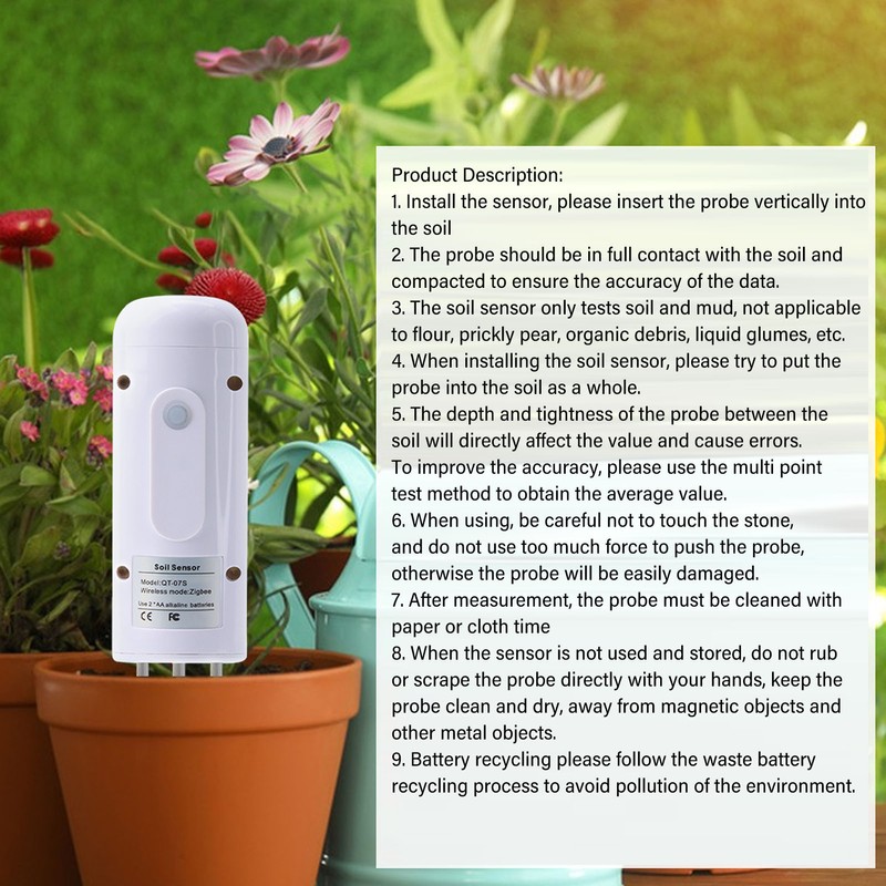 Soil Moisture Meter IP67 Waterproof Sensitive ABS Housing Stainless Steel