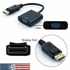 Unbranded/Generic Display Port DP to VGA Adapter Cable cord 1080P laptop desktop Game Monitor PC